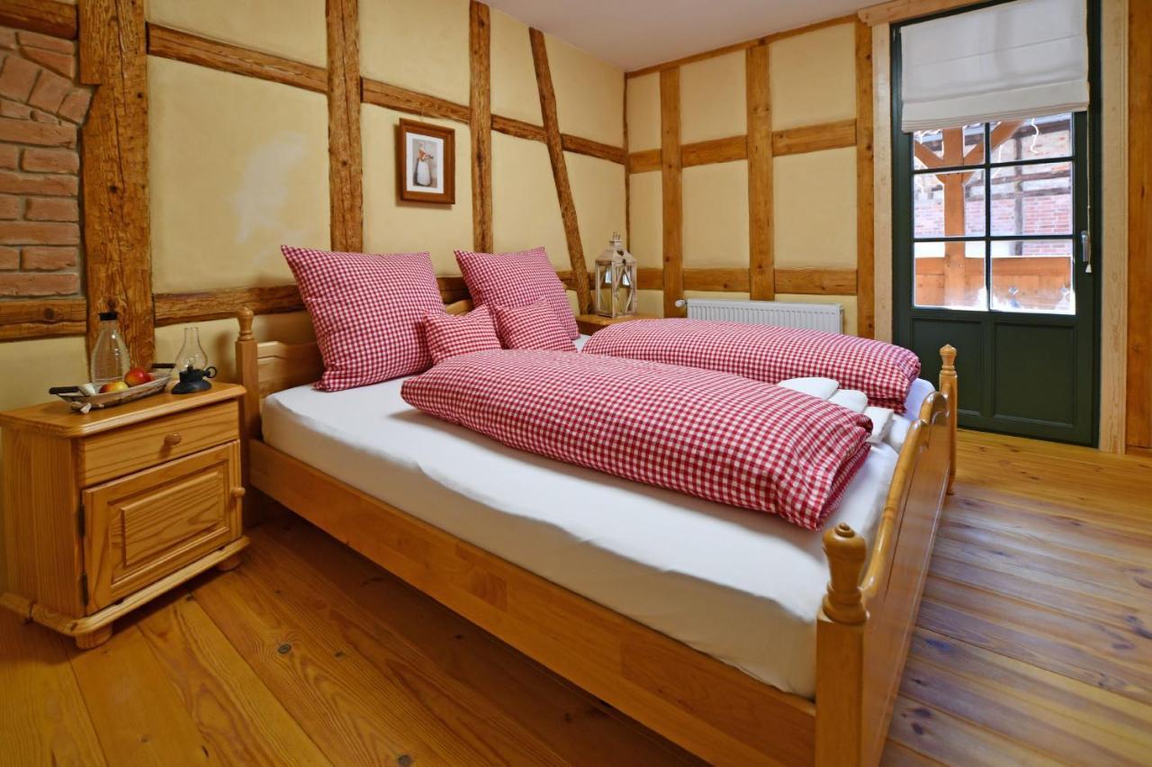 Naturhof-Papiermuehle 2 Bett-Zimmer Rosenrot Bollberg Esterno foto