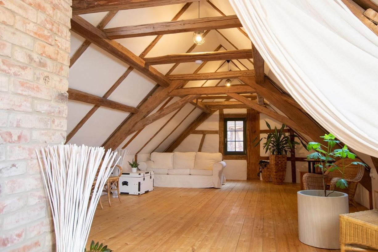 Naturhof-Papiermuehle 2 Bett-Zimmer Rosenrot Bollberg Esterno foto